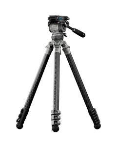 Tilta 75mm Cine Fluid Head with 3-Stage Carbon Fiber Tripod Legs (8KG) Snow Camo